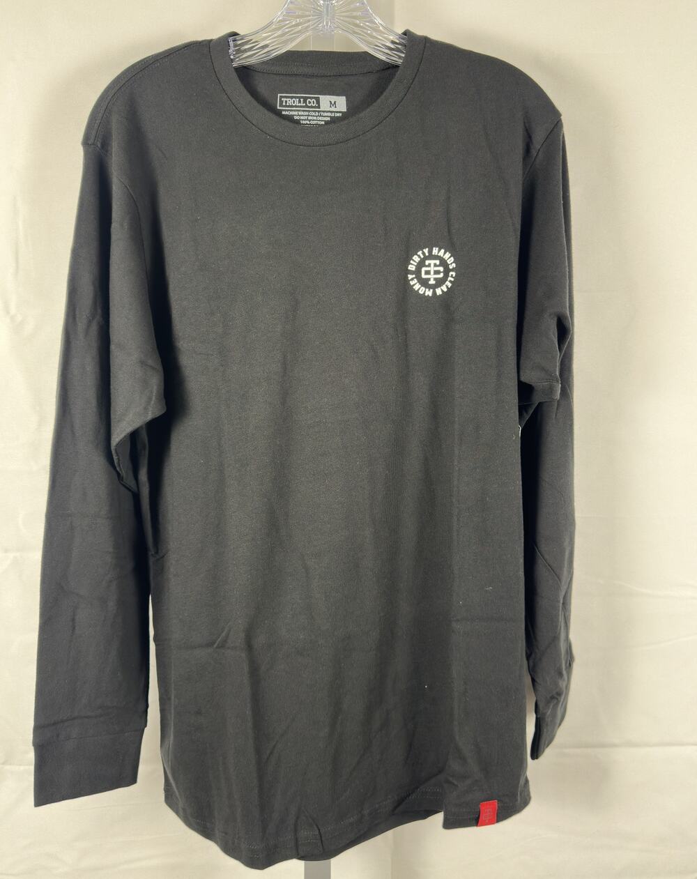 Troll Co. “Dirty Hands Clean Money” Long Sleeve – Black – Size M NWT
